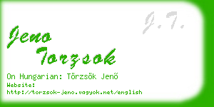 jeno torzsok business card