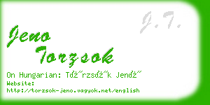 jeno torzsok business card